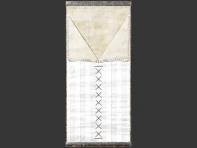 Medieval Elegant Accessory Bedroll Low-poly 3D model