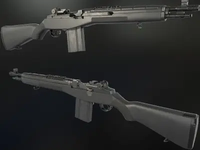 M1A Rifle Low-poly 3D model