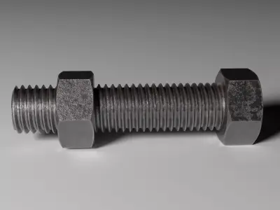 Bolt and Nut Low-poly 3D model