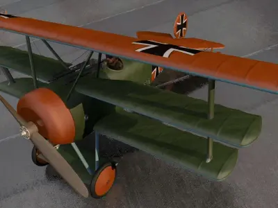 Fokker Dr-1 Triplane 3D model