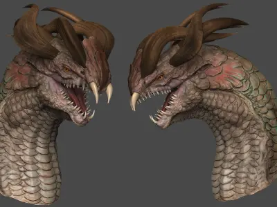 Dragon Head 01 3D model