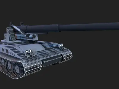 M107 Artillery Low-poly 3D model