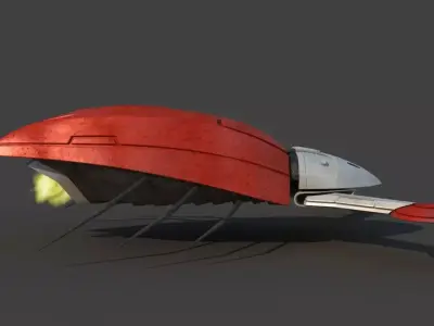 Futuristic Jet Vehicle 3D model