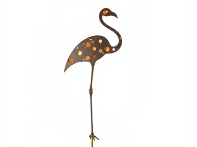 Decorative Flamingo Silhouette Model Pack Low-poly 3D model