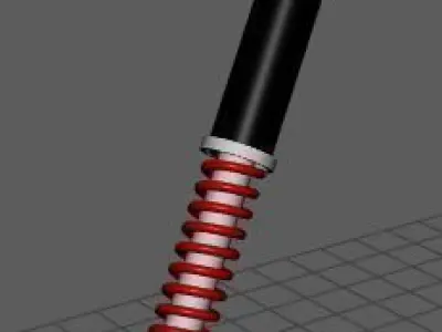 shock absorber Low-poly 3D model