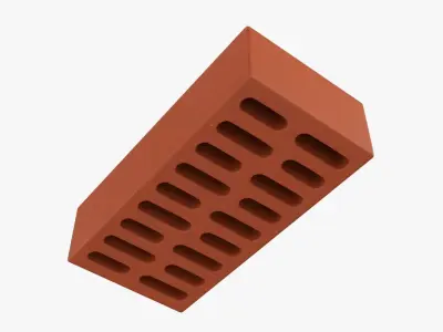 Clay brick type 02 3D model