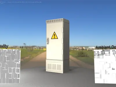 Electrical Distribution Cabinet 73 Low-poly 3D model