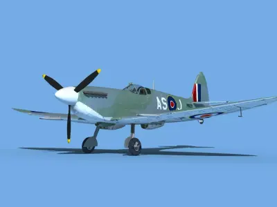 Supermarine Spitfire Mk VIIIb V01 3D model