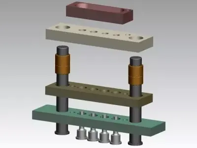 Die Fixtures for Battery Terminal Free 3D model