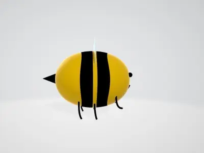 Adventure Time Bee Low-poly 3D model