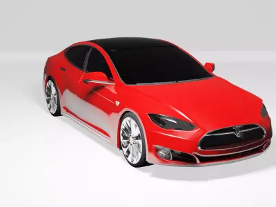 Tesla Model X - PBR Model 3D model