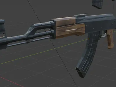 Low poly baked weapons pack 1 Low-poly 3D model