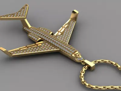 Aviation Airplane Aircraft Plane Travel Necklace Jewelry 3DM STL 3D print model