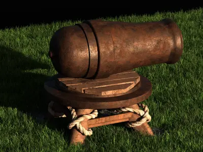 Canon - Clash of Clans Low-poly 3D model