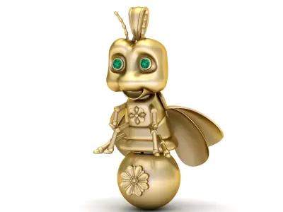 Fish Freshwater Pearl Pendant 3D print model