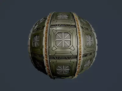 Sci-Fi Military Seamless PBR Texture 92 Texture