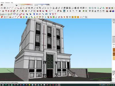 Neoclassical Apartment building 3d model 3D model