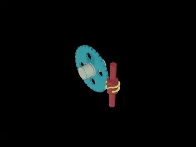 Worm intermittent mechanism 3D model