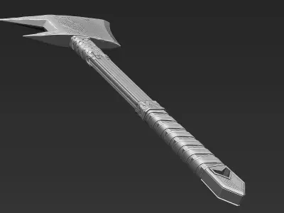 Zbrush Battle Axe 03 3D model