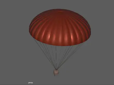 Airdrops parachute Low-poly 3D model