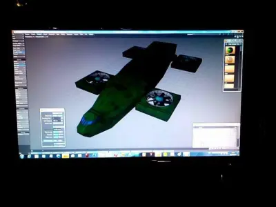 quadricopter commercial military Low-poly 3D model