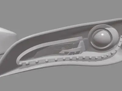 Headlights Audi R8 Custom Low-poly 3D model