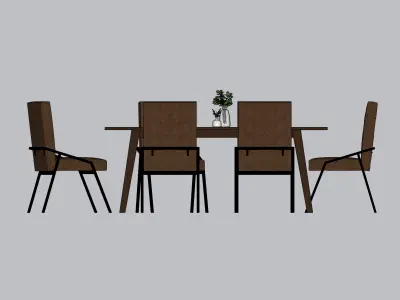 Dining Set ASHLEY Zumbado 3D model