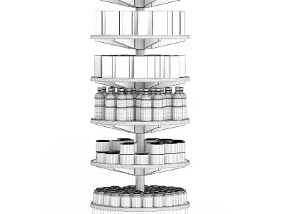 Round Market Shelf 3D model
