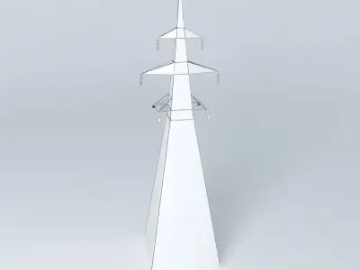 Transmission line tower %2326 Chiekurkalns Riga Latvia Free 3D model