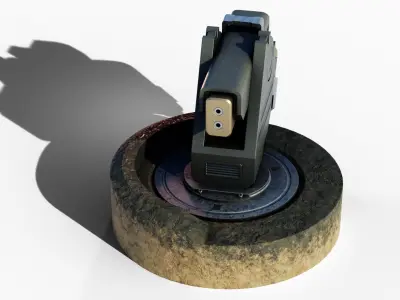 Turret Low-poly 3D model