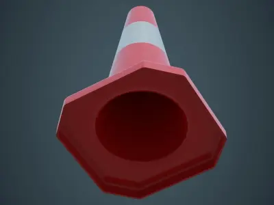 Traffic Cone 3A Low-poly 3D model