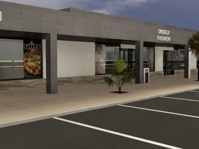 Commercial mall 3D model