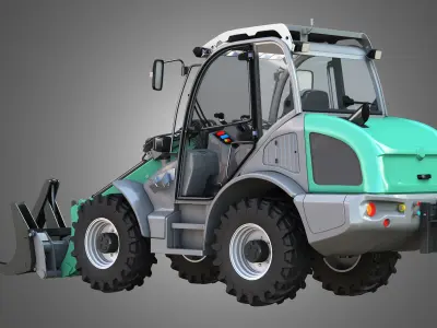 Loader KL80-8T with Log Fork - Stoll - Front Loader 3D model