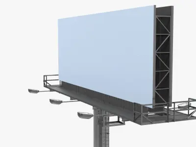 Billboard 1 Low-poly 3D model