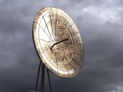Rusted Satellite Dish 1 3D model