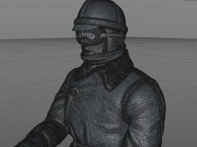 WW I Pilot 3D print model