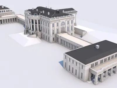 The White House Complex Washington Landmark 3D model