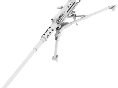 Browning M2 Low-poly 3D model