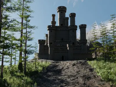 Path to Castle Scene 3D model