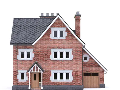 English Brick House 23 Low-poly 3D model