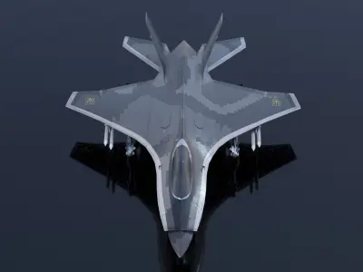 MIG-41 PAK DP concept fighter Low-poly 3D model