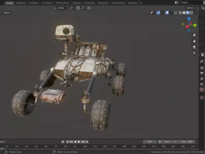 Mars Rover Free low-poly 3D model