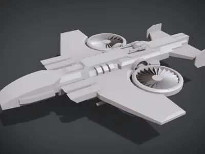 Assault Gunship Low-poly 3D model