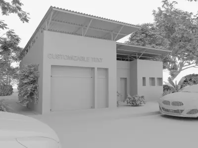 Small Shop Cinema 4D Corona Render 3D model