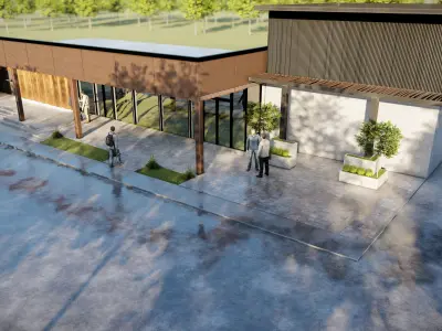 shops front redesign sketchup model with lumion 3D model