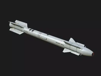 AA-11 Archer - Vympel R-73 R73M2 Air to Air Missile Low-poly 3D model