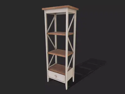 Ladder Shelf Low-poly 3D model