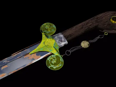 arabic sword 3D model buy
