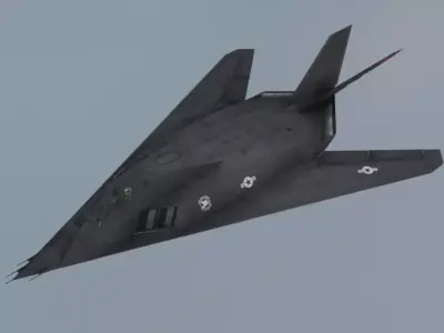 Lockheed F-117 Nighthawk Stealth Attack Aircraft 3D Model Low-poly 3D model