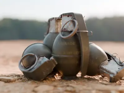 Realistic M26 Fragmentation Grenade 3D Model Low-poly 3D model